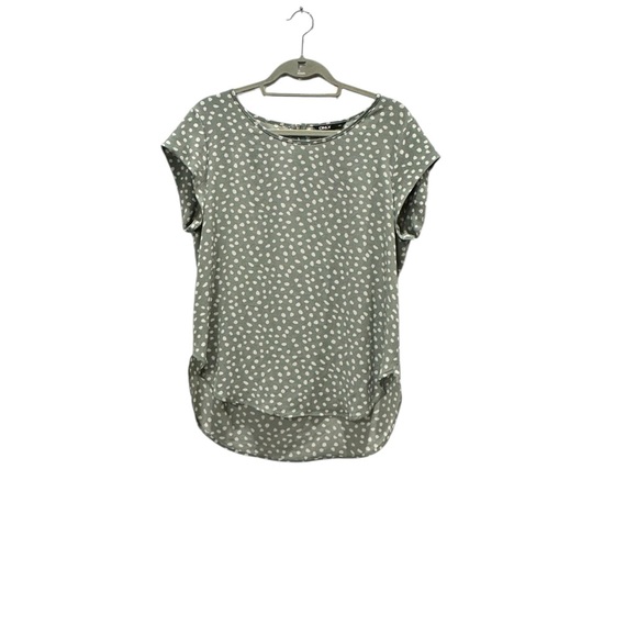 Only Polka Dot Short Sleeve Blouse Size Medium - Picture 1 of 4
